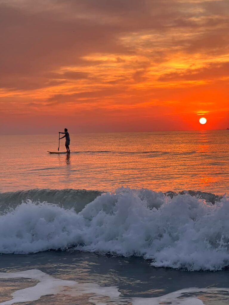 Sunrise paddleobarding at Anastasia State Park St Augustine